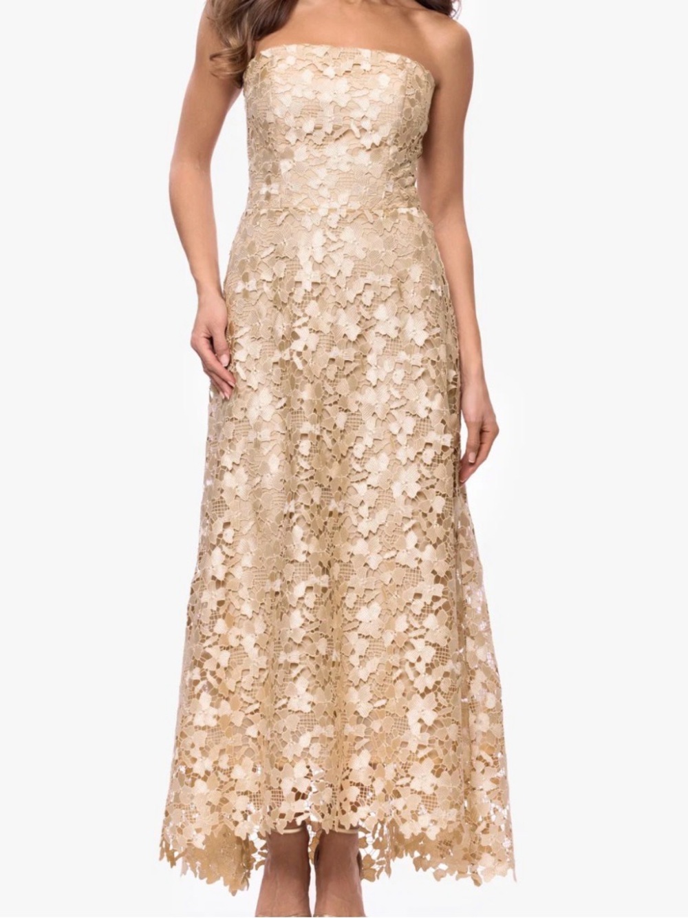 "COLBY" LACE STRAPLESS GOWN -NWT - 6